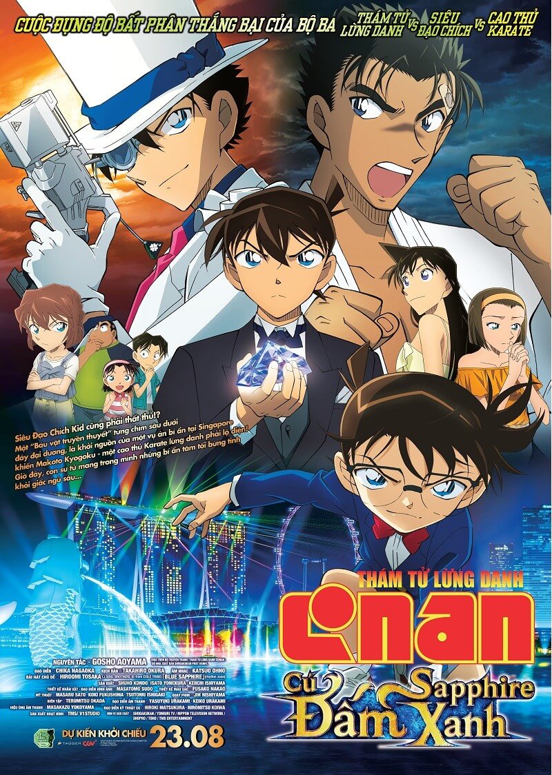 Poster phim Thám Tử Lừng Danh Conan: Cú Đấm Shapphire Xanh