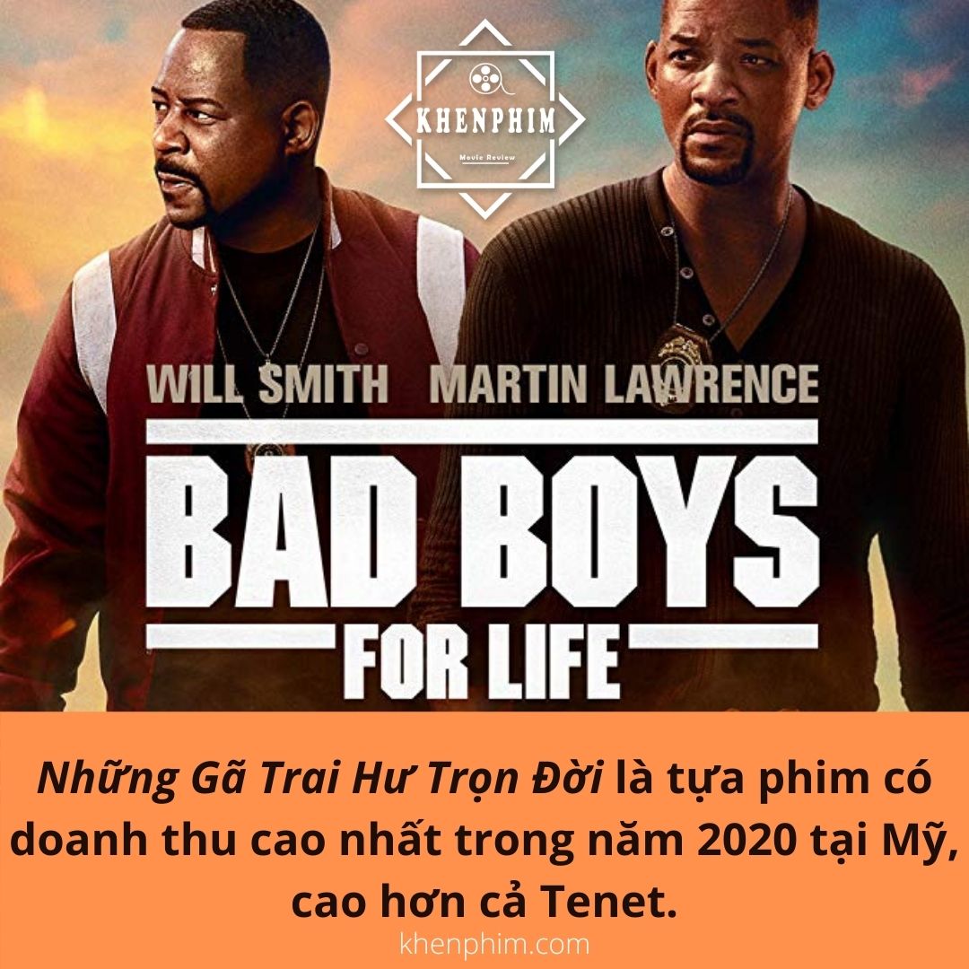 Bad Boys For Life là tựa phim có doanh thu cao nhất trong năm 2020 tại Mỹ