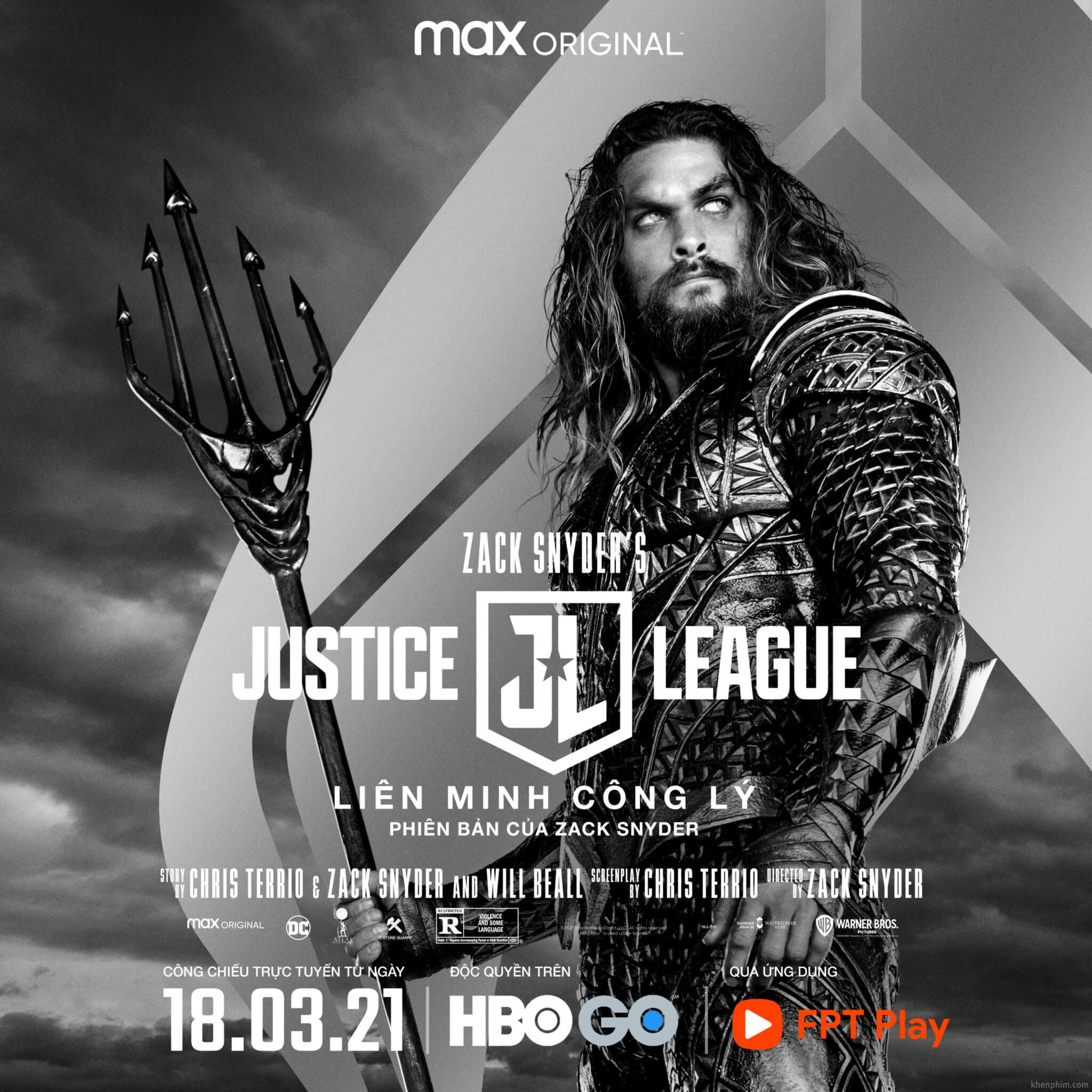 Poster nhân vật trong phim Zack Snyder's Justice League - Aquaman