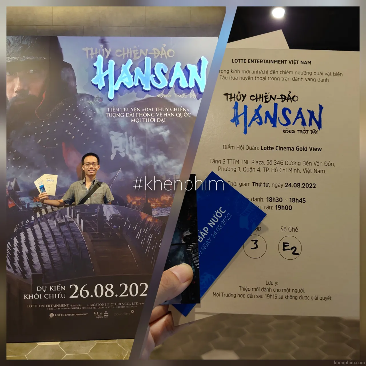 Vé xem phim Thuỷ Chiến Đảo Hansan: Rồng Trỗi Dậy tại cụm rạp mới Lotte Cinema Gold View