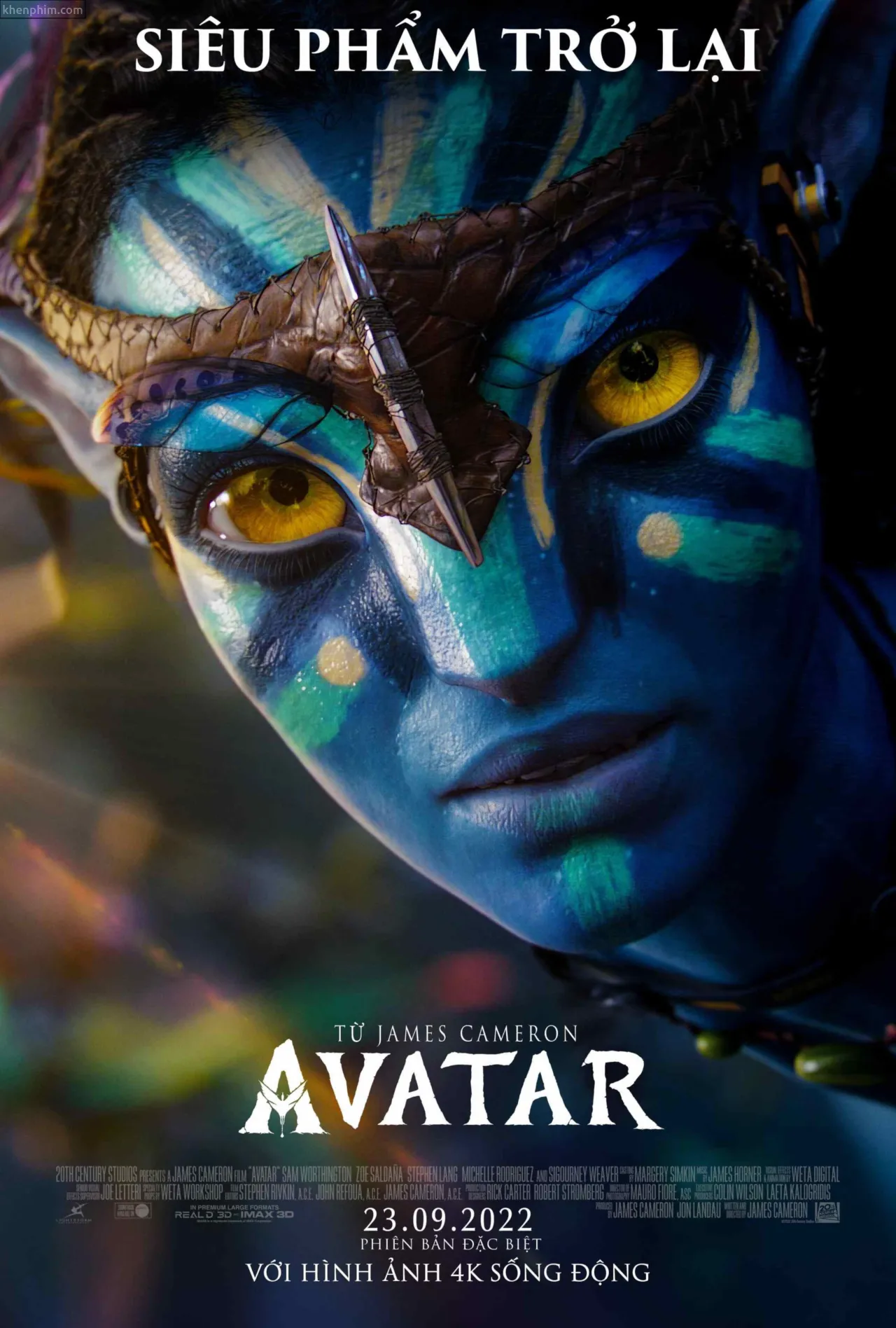 Poster phiên bản 2022 của phim Avatar