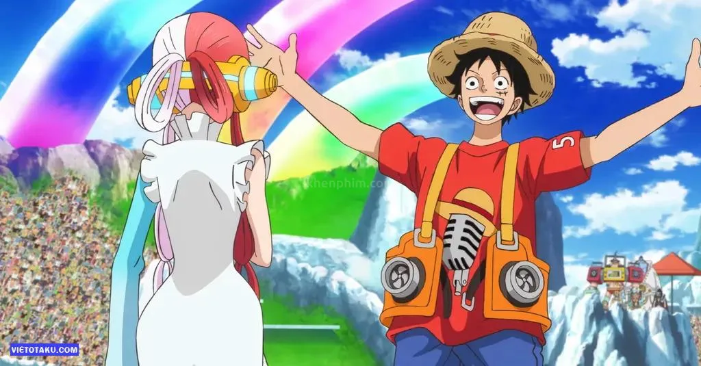 Giây phút Uta và Luffy gặp nhau trong phim One Piece Film Red
