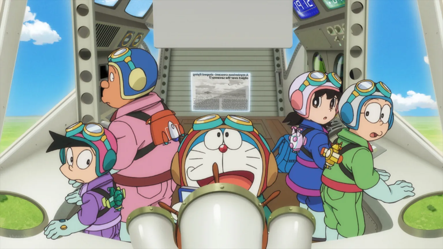 Nhóm bạn của Nobita đi khám phá thế giới trên bầu trời