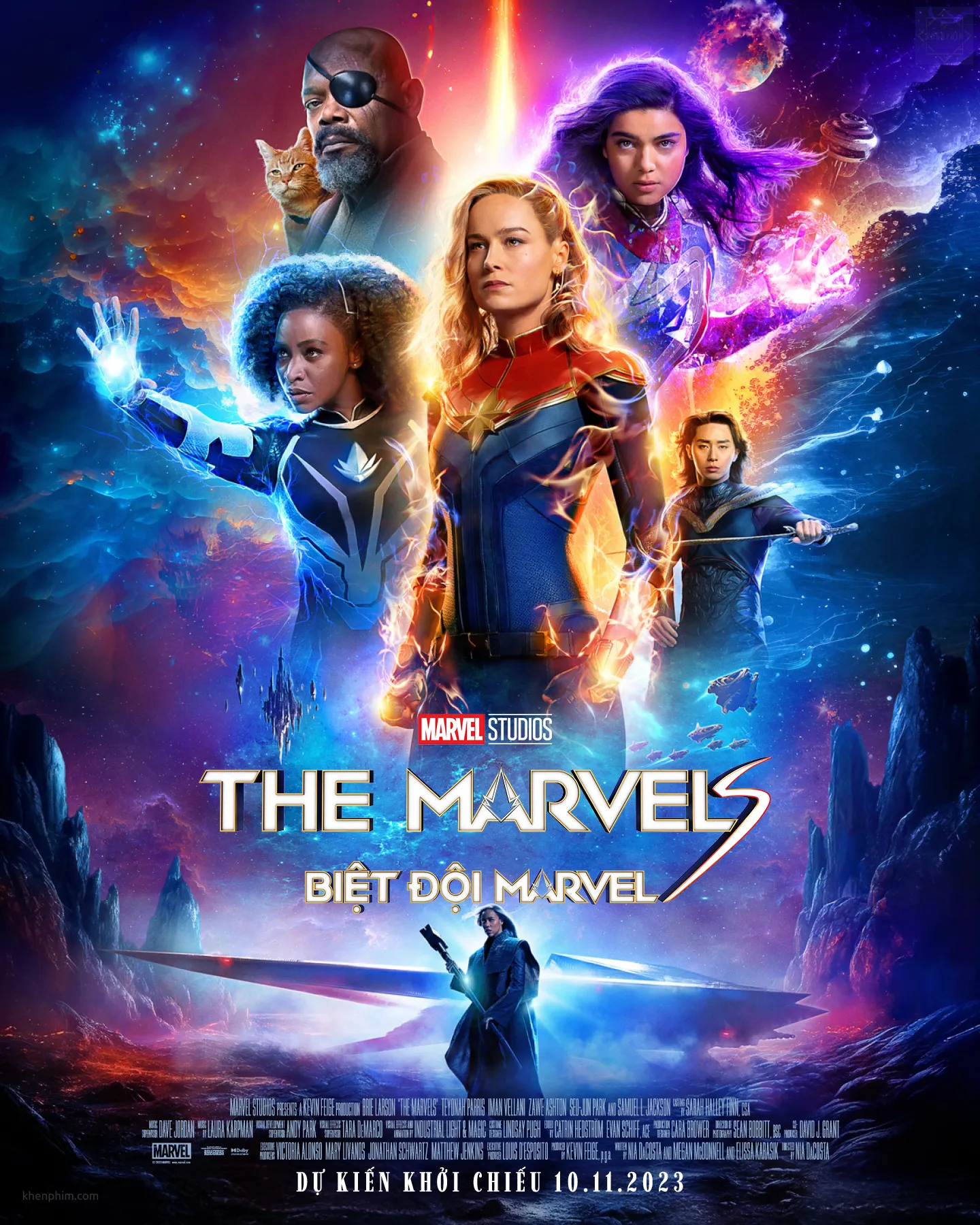 Poster phim The Marvels (Biệt Đội Marvel)