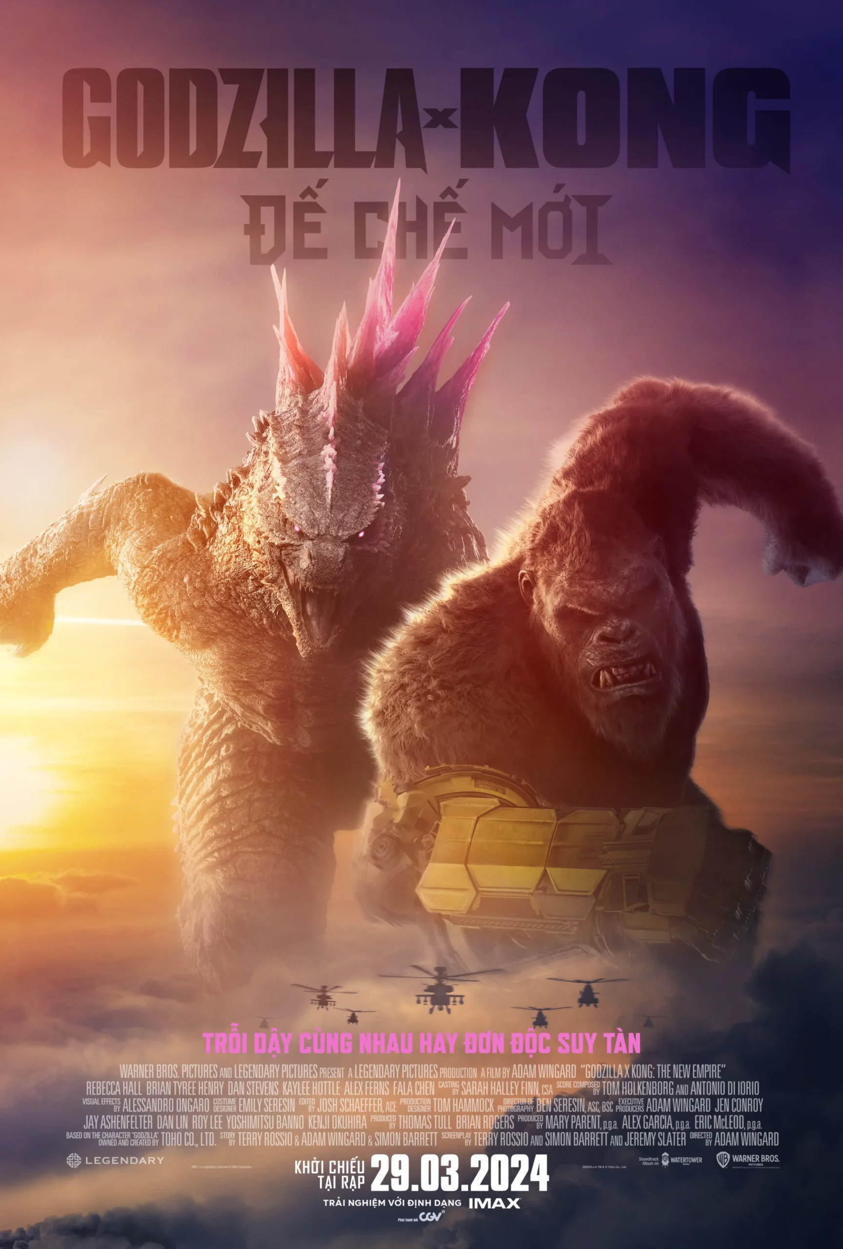 Poster phim Godzilla x Kong: The New Empire (tên tiếng Việt: Godzilla x Kong: Đế Chế Mới)
